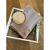 Waffelstoff Wafflepique Waffelpique Geschirrhandtücher Geschirrhandtuch Küchentuch Handmade Waffeloptik 100% Baumwolle Geschenk Handtuch von HandmadeByMira2