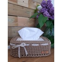 Taschentuchbox Aus Wolle Gehäkelt. Umhüllt Papierboxen Für Taschentücher/Kosmetiktücher von HandmadeBySAMALU