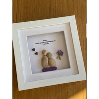 Personalisierte Mama Kieselstein Bild, Gerahmt Geschenk Für Mama, Muttertag Geburtstagsgeschenk, Bild Kunst von HandmadeCraftsUKShop