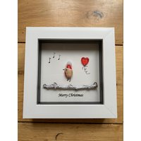 Personalisiertes Weihnachtsbild, Rotkehlchen Bild, Weihnachtsgeschenk, Weihnachtsdekoration, Weihnachtsgeschenk Familie von HandmadeCraftsUKShop