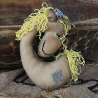 Design Baumschmuck Pferd Gelbes Haar 16 cm Lang Design Baumschmuck Pferd Gelbes Haar 16 cm Lang von HandmadeForUVonAnna