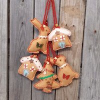 Design Stoff-Baumschmuck 5 Tlg von HandmadeForUVonAnna