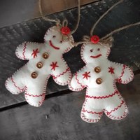Design Stoff-Baumschmuck Lebkuchenmann 2 Tlg von HandmadeForUVonAnna