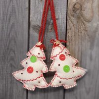 Design Stoff-Baumschmuck Weihnachtsbaum 2 Tlg von HandmadeForUVonAnna