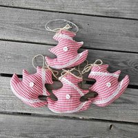 Design Stoff-Baumschmuck Weihnachtsbaum 4 Tlg von HandmadeForUVonAnna