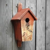 Nistkästen Vintage Vogelhaus 14x13x30, 5cm Nistplatz Nistkasten Haus Vogel Shabby von HandmadeForUVonAnna