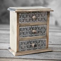 Vintage Dekoschränkchen Schmuckschränkchen 3 Schubladen 16x18x8cm von HandmadeForUVonAnna