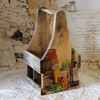 Vintage Flaschenständer Für 6 Flaschen von HandmadeForUVonAnna