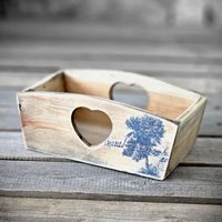 Vintage Holz-Körbchen 24x13x10cm von HandmadeForUVonAnna