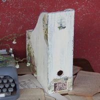 Vintage Holz-stehordner von HandmadeForUVonAnna
