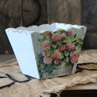 Vintage Holzblumentopf 11 X 8, 5 cm Vintage Holzblumentopf 11 X 8, 5 cm von HandmadeForUVonAnna