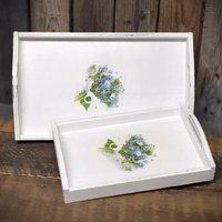 Vintage Set Holz-Tablett 39, 5x24 Und 30x20 cm Vintage Set Holz-Tablett 39, 5x24 Und 30x20 cm von HandmadeForUVonAnna