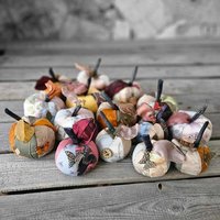 Vintage Stoffapfel Tilda-Stil 7 cm von HandmadeForUVonAnna