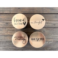 Metalldose Champagnergold - Geschenkverpackung Mit Spruch Dose Deckel Mini Geschenkbox Kleine Personalisiert von HandmadeFraNi