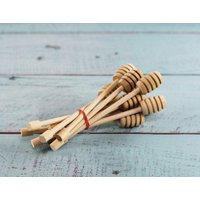 Honigdöpfe Aus Holz 3Stk/Sirup Drizzle Stick Dip Server Löffel Lang Behandelt Honigdöpper Stäbchen Teelöffel Kaffee Rührlöffel von HandmadeKnobs