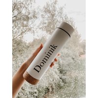 Personalisiert | Isolierflasche Korkboden Nachhaltig Trinkflasche Filter 460Ml Getränke Beschriftet von HandmadeMMI