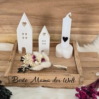 Geschenk Muttertag | Dekohäuser |Beste Mama Der Welt Häuserset Geschenkset |Muttertags Aus Raysin von HandmadeMutterliebe