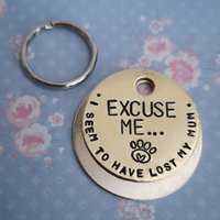 Entschuldigung, Ich Scheine Meine Mutter Verloren Zu Haben - Hundemarke Handgestempelt #poshtags Halsband Weihnachtsgeschenkidee von HandmadePoshTags
