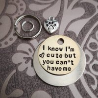 Ich Weiß, Ich Bin Süß, Aber Du Kannst Mich Nicht Haben - 3 Grössen Katze Hund Haustiermarke Id #poshtags Halsband Weihnachtsgeschenkidee Ich Weiß, Ich Bin Süß, Aber Du Kannst Mich Nicht Haben - 3 Grössen Katze Hund Haustiermarke Id #poshtags Halsband Weihnachtsgeschenkidee von HandmadePoshTags
