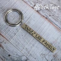 Messing Bar Haustier Id Hundemarke - 4 Seiten Anpassbar Jede Bezeichnung #poshtags Halsband Weihnachtsgeschenkidee von HandmadePoshTags