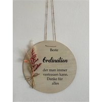 Bester Arzt | Dankeschön Trockenblumen Holzscheibe Geschenk Praxis Beste Ärztin Danke Dankbar Ordination von HandmadeSteffiShop