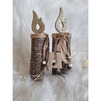 Holz Deko Kerze Holz Deko Kerze von HandmadeSteffiShop