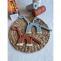 Makramee Dinosaurier/Wandbehang Kinderzimmerdeko Makrameedino von HandmadeStuffBySonja