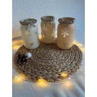 Windlicht Winter/Winterwindlicht in Verschiedenen Farben von HandmadeStuffBySonja
