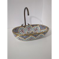 Handcrafted Bathroom Sink-Oval Ceramic Vanity Basin-Artisan Vessel-stylish Decor-Handmade Wash Basin-Gift Included Handcrafted Bathroom Sink-Oval Ceramic Vanity Basin-Artisan Vessel-stylish Decor-Handmade Wash Basin-Gift Included von HandmadeToufik