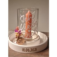 Windlicht Mit Personalisierung Aus Handgefertigtem Keramik von HandmadeWithLoveInBW