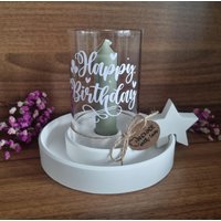 Windlicht Mit Personalisierung | Oder Auch Ohne Aus Handgefertigtem Keramik von HandmadeWithLoveInBW