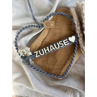 Makramee I Türkranz Holzschriftzug | Flower Hoop Herz Personalisiert Wunschtext Geschenkidee Hochzeit Trockenblumen Einzug von HandmadebyAlisaa