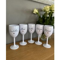 Personalisierte Weingläser | Becher Kunststoff Bpa-Frei Jga Junggesellenabschied Trauzeugin Mädelstrip Braut Brautjungfer von HandmadebyAlisaa