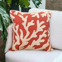 Handgefertigte Koralle Punch Needle Kissenhülle Besticktes Kissen von HandmadebyArinna