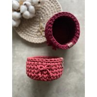 Geschenkkörbchen, Gehäkeltes, Hyggeliges Körbchen, Langlebig, Praktisch Und Nachhaltig in Vielen Farben Verfügbar von HandmadebyDesignelli