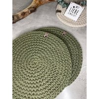 Großes Gehäkeltes Platzset, Runder Untersetzer Aus Baumwolle Für Die Besondere Tischdekoration von HandmadebyDesignelli