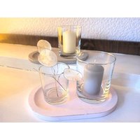 Kleines Shabby - Tablett in Rose, Weiß Oder Greige von HandmadebycbShop