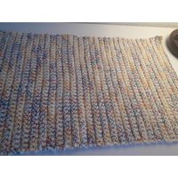 Wolliges Tischset in Wollweiß/Rainbow Meliert von HandmadebycbShop