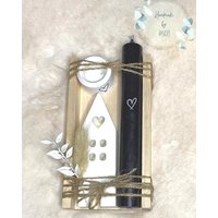 Häuserset/Kerzenset Geschenkeset Kerze in Holzbox Mit Lichthaus von HandmadebymnShop