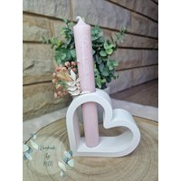 Kerzenhalter Herz/Kerzenständer Skandi Vase Geschenk Hochzeit Einzug Geburtstag Muttertag Mitbringsel von HandmadebymnShop
