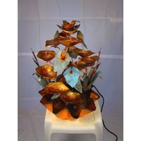 Kupfer Wasserbrunnen - Medium Raintree Geriffelte Basis Geriffelte von HandmadecopperStudio