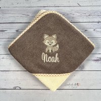 Personalisiertes Kapuzenhandtuch Mit Motiv Fuchs Und Namen Bestickt I Verschiedene Farben 2 Größen Geschenk Zur Geburt Babyhandtuch Personalisiertes Kapuzenhandtuch Mit Motiv Fuchs Und Namen Bestickt I Verschiedene Farben 2 Größen Geschenk Zur Geburt Babyhandtuch von HandmadelovebyTanja
