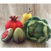 Gefilztes Obst Dekor Wolle Artischocken, Feigen, Granatäpfel von HandmadewithwoolShop