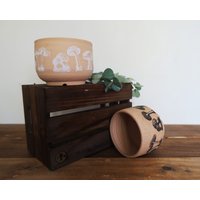 Handgemachter Steingut Übertopf Mit Untersetzer Handgemachter Steingut Übertopf Mit Untersetzer von HandsOnCeramics