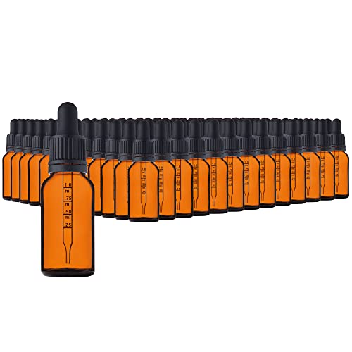 HandsUnity 20ml-156Stk Pipettenflasche kleine Glasflasche - Apothekerglas set aus Bernsteinglas mit schwarzer Pipettenkappe Inklusive 5 Stk Hilfszubehör Braunglasflaschen von HandsUnity