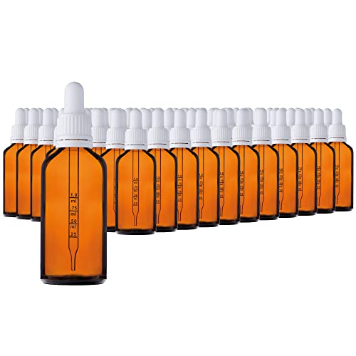 HandsUnity 50ml-88Stk Pipette Glasflasche - Bernsteinglas-Apothekenglas-Set mit weißem Pipettenverschluss inkl. 5 Stück Hilfsmittel Braunglasflaschen HandsUnity 50ml-88Stk Pipette Glasflasche - Bernsteinglas-Apothekenglas-Set mit weißem Pipettenverschluss inkl. 5 Stück Hilfsmittel Braunglasflaschen von HandsUnity