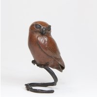 Kleine Eule Aus Massiver Bronze Steve Boss von HandsandHeelsbyDavid