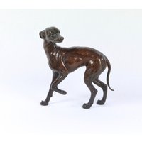 Whippet Stehend Massiv Bronze Steve Boss von HandsandHeelsbyDavid