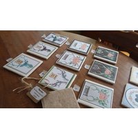 Boho Untersetzer Personalisierte Personalisierte Hochzeitsdeckel Geweih von HandtoHomeConcepts