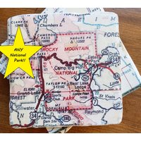 Vintage Mix Und Match National Park Karte Untersetzer Geschenke Reisende Wanderer Entdecker Outdoor Enthusiast von HandtoHomeConcepts